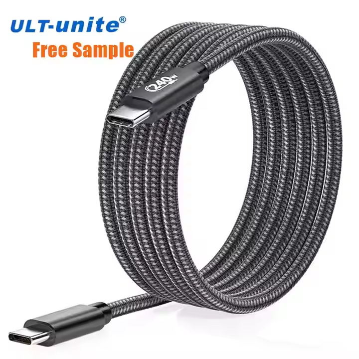 ULT-unite USB 2.0 Cable 240W PD3.1 480Mbps 5A Fast Charging Data Cable USB C Flexible Type C M/M Cable for Phone