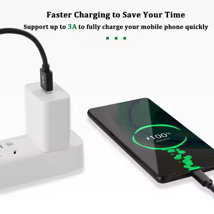 ULT-unite Custom Logo USB A to USB C Cable Data Sync Fast Charge 3A 60w USB to Type C 10Gbps Mobile Phone Cable