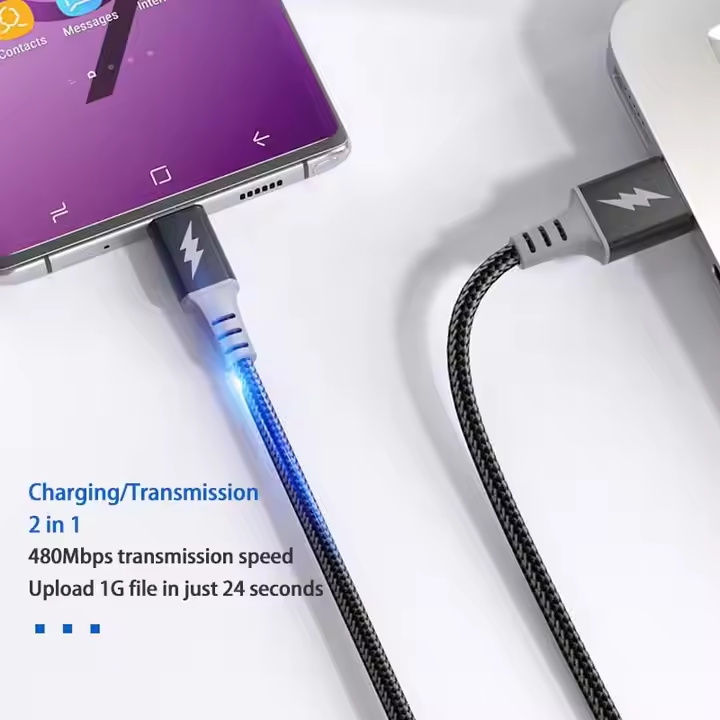 ULT-unite USB 2.0 480Mbps Data Sync Fast Charge 1m 1.5m 2m USB C Cable 6A Type A to Type C Cable for Huawei