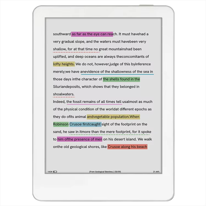 whole sale 6 Inch Wifi colorful Eink E-reader E Book Touch Screen Android 11 Ereader Ebook
