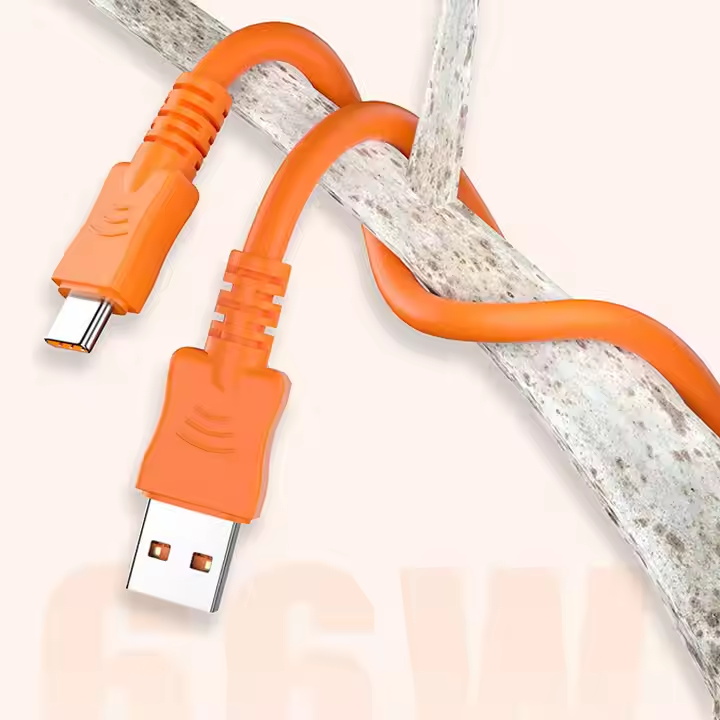 ULT-unite 1m 1.5m USB 2.0 A to C Cable 66W 100W 480Mbps with IC Flexible Silicone Mobile Phone Charging Date Cable