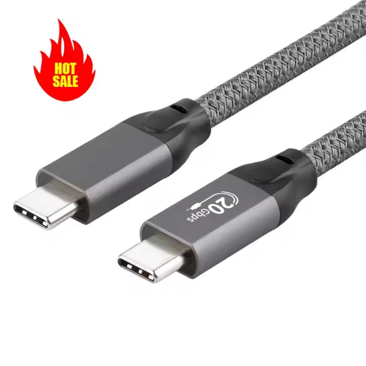 ULT-unite Customized 0.5m 1m 1.5m 2m 3m 20Gbps 5A 100W Fast Charging Data Cable USB 3.2 Gen 2x2 4K Type C to Type C Cable