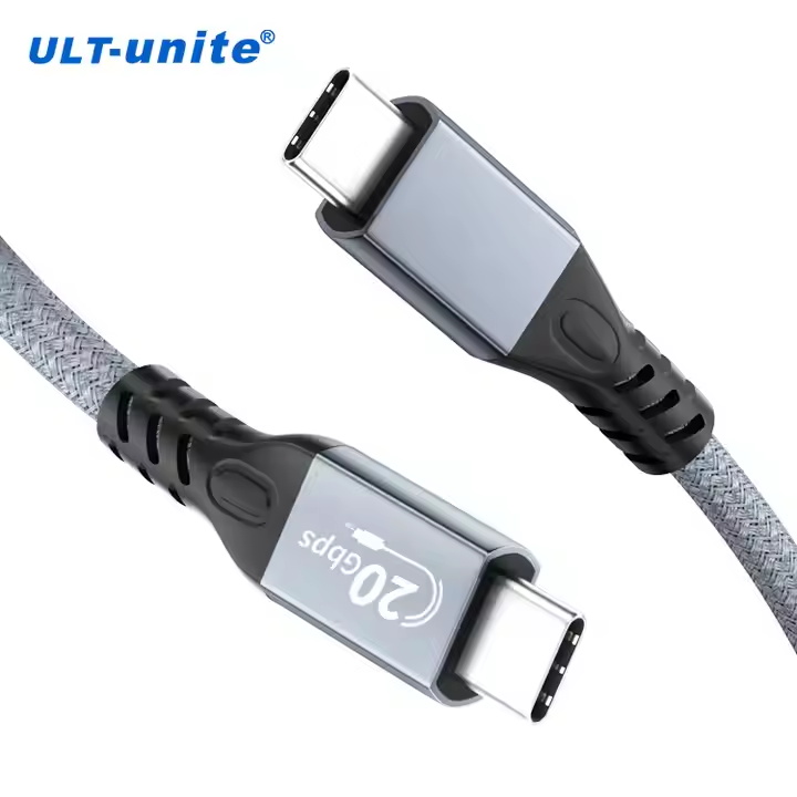 ULT-unite 1M 1.5M 2M USB3.1 TYPE C Male to Male Fast Charging Cable 20Gbps Mobile Phone Type CM/CM Data Cable