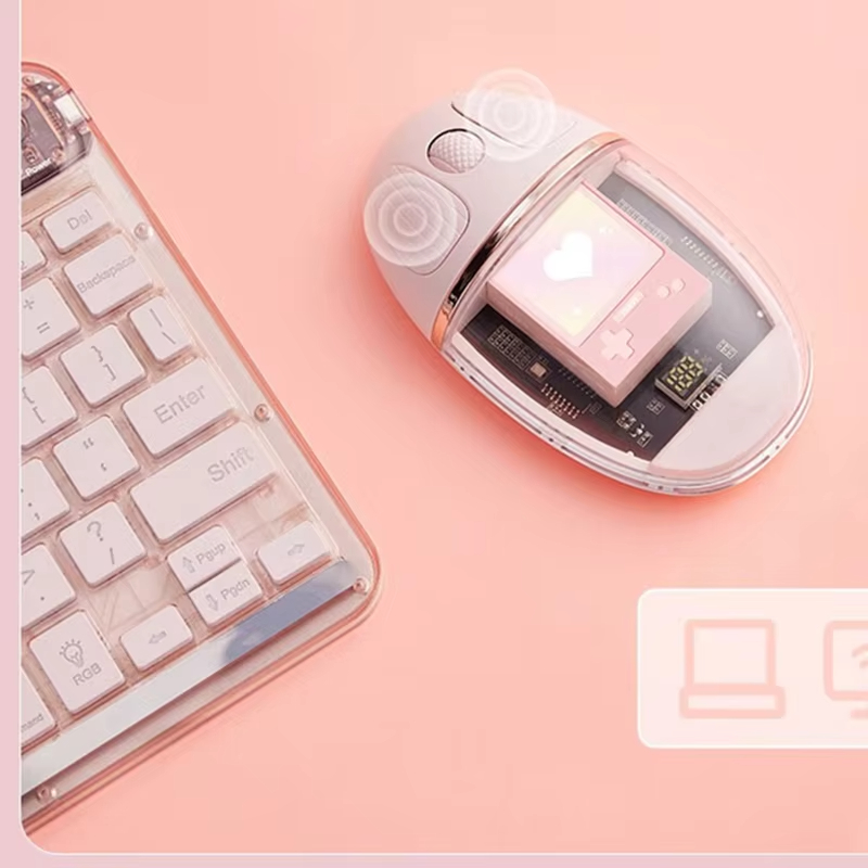 Computer accessories sem fio mouse inalambrico recargable bluetooth transparent mouse wire less bluetooth mouse