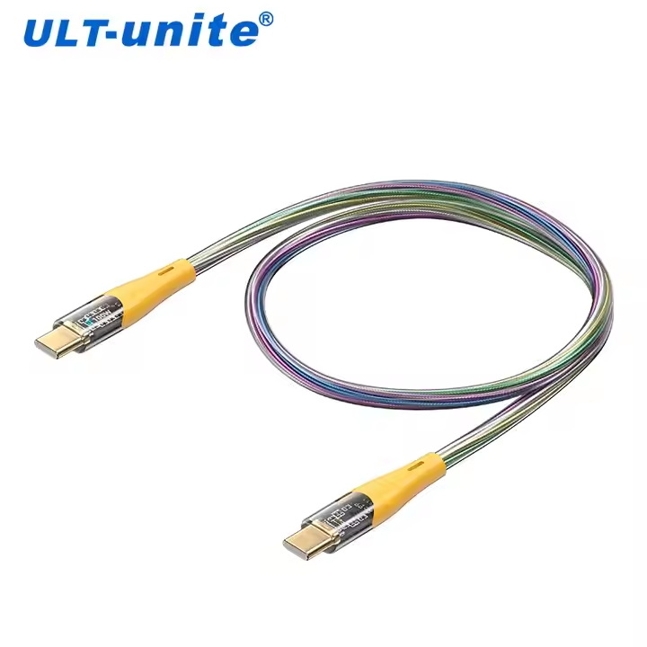 ULT-unite PD 100W USB 2.0 480Mbps Transfer Rate Type c To Type c Cable Fast Charging RGB Mobile Phone Cable