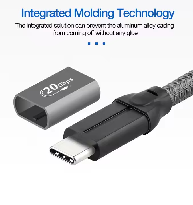 ULT-unite Custom USB 3.2 Gen 2x2 with E-Marker Chip Type C Charging Cable 20Gbps 5A 100W Tinned Copper C to C Cable