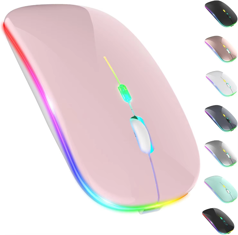 custom Business Lightweight mute office slim computer bluetooth mouse inalambrico rechargeable gray wireless mouse