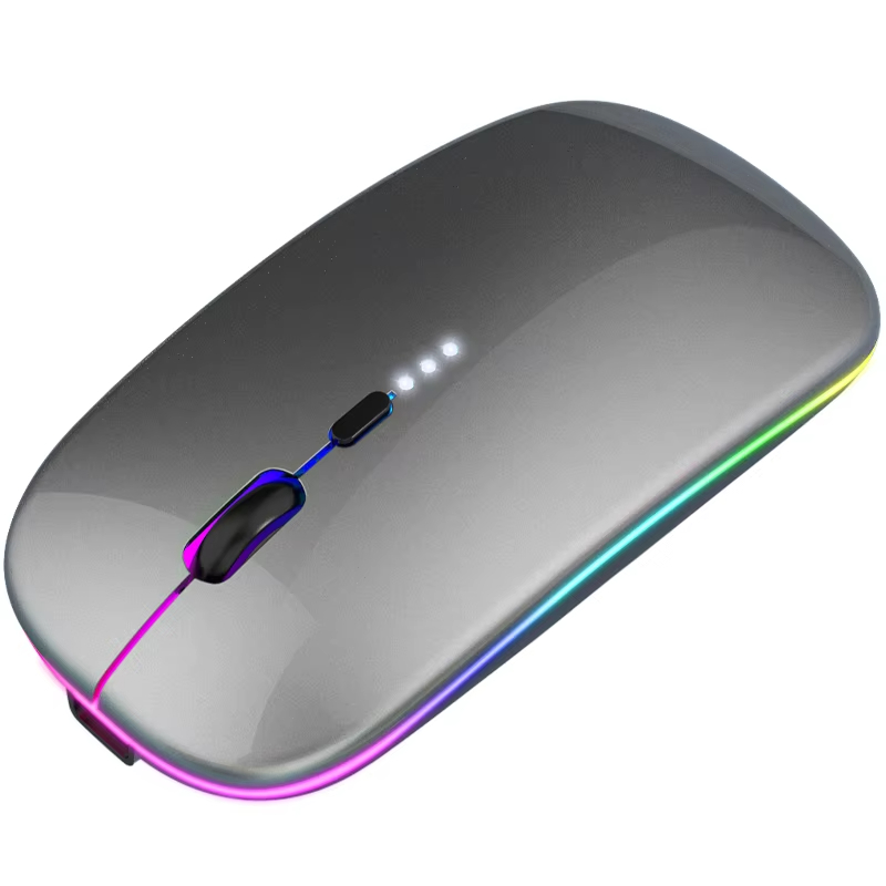 led backlight ergonomic bluetooth 2.4ghz wireless optical ultra thin wireless mouse office mouse wireless abs rechargeable mouse