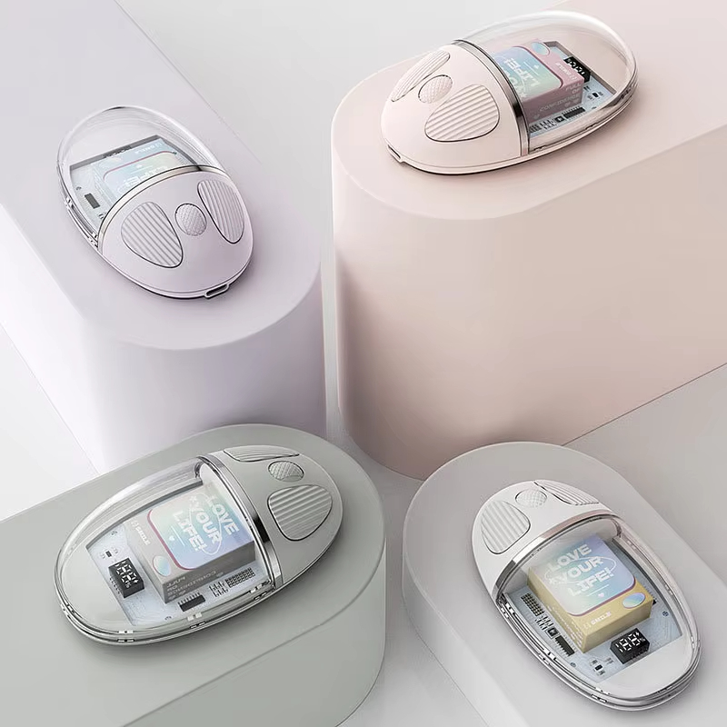 slient souris sans fil dual mode mouse rechargeable usb type c bluetooth mouse rechargeable wireless transparent computer mouse