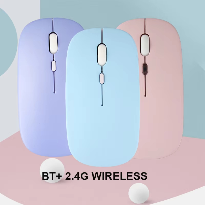 wholesale bluetooth inalambrico type-c mouse bluetooth para celular mouse rechargeable dual mode wireless charging mouse
