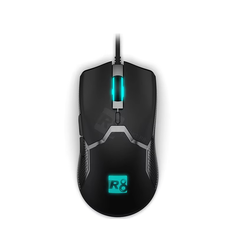 R8 New Optical High Variable Dpi Mouse Black Ergonomic Wired USB 6D Gaming Mouse In Stock