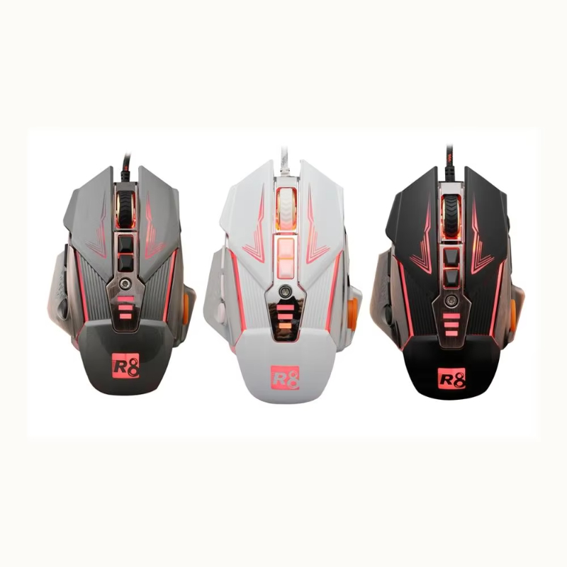 R8 8D Marco Optical Color Light Fancy Wired Computer Mouse Gamer with Software