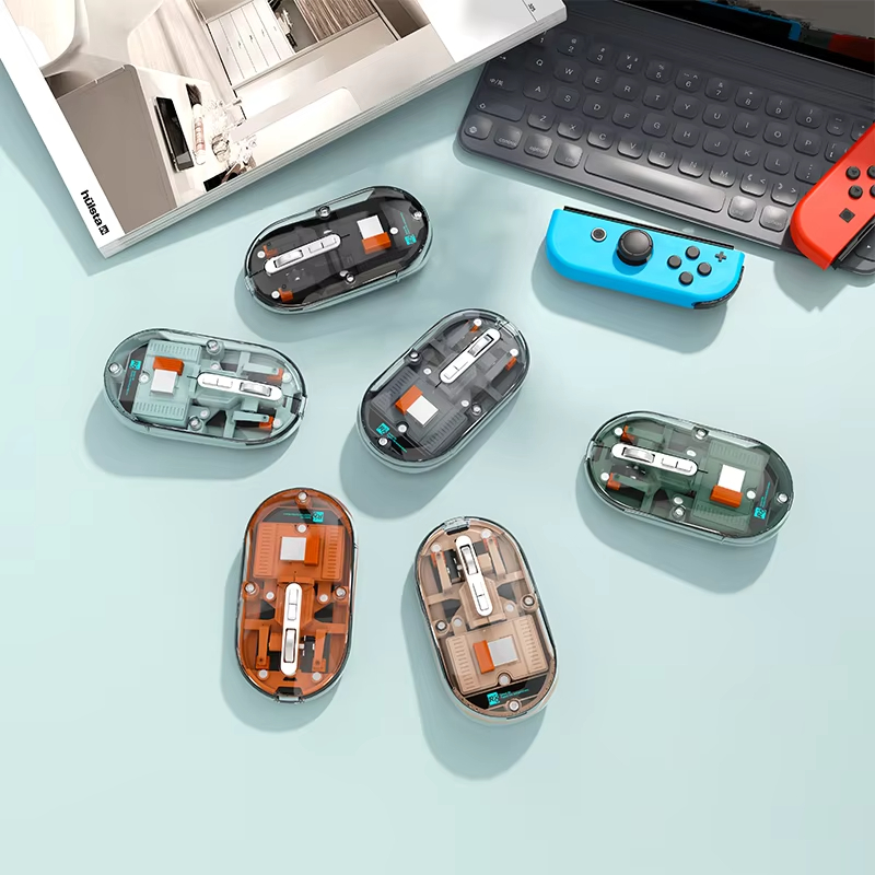 Customizable LOGO BT 2.4G Fashion Transparent Wireless Mouse Silent Rechargeable LED Optical Mouse For Desktop Notebook Gaming