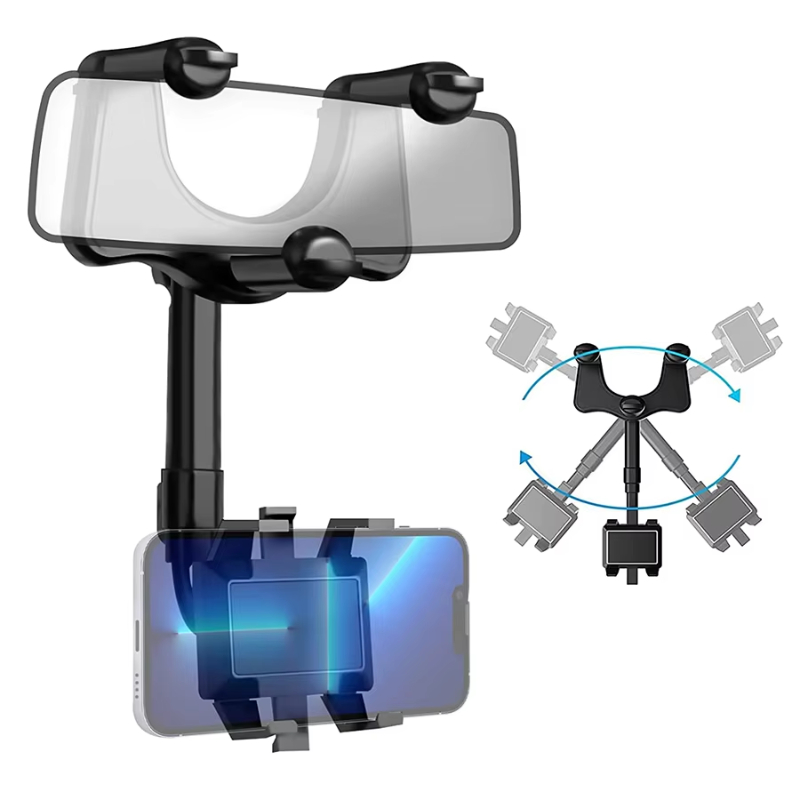360 Degree Car Phone Holder Mount Rearview Mirror Phone Holder car cell phone holder rear view mirror mount