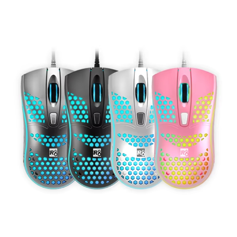 4D Gaming Wired Mouse Lightweight Honeycomb Shell Mouse