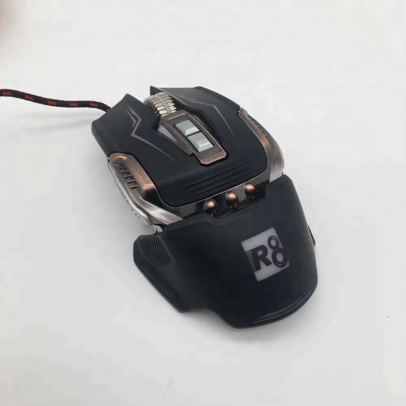 2021 R8 latest big USB Type and Stock Products 7d Marco Mouse with software