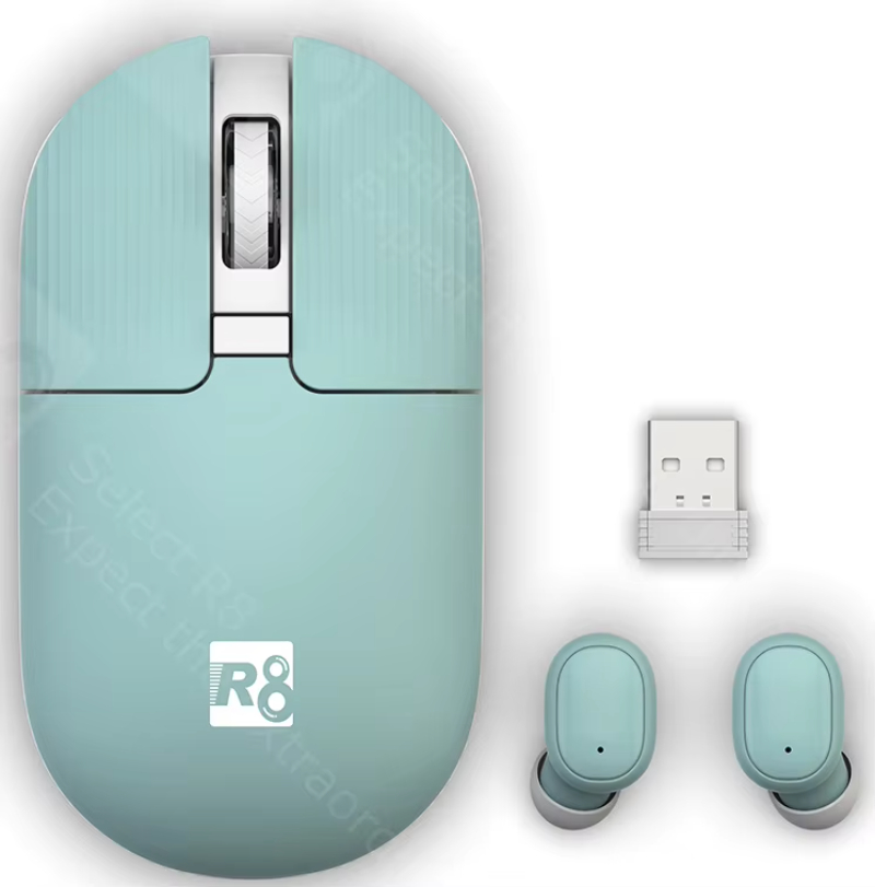 2021 New Ergonomics 3D Wireless Mouse Headset 2 in 1