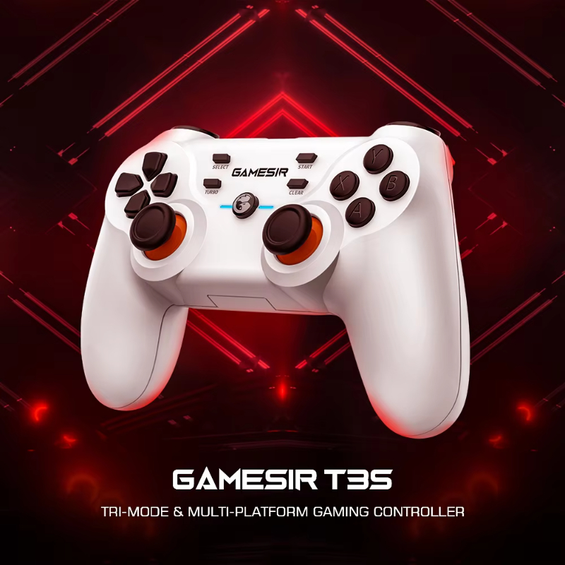 2024 GameSir T3S Game Controller white 2.4GHz Wireless Gamepad for Nintendo Switch Apple Arcade MFi Game Xbox Cloud Gaming
