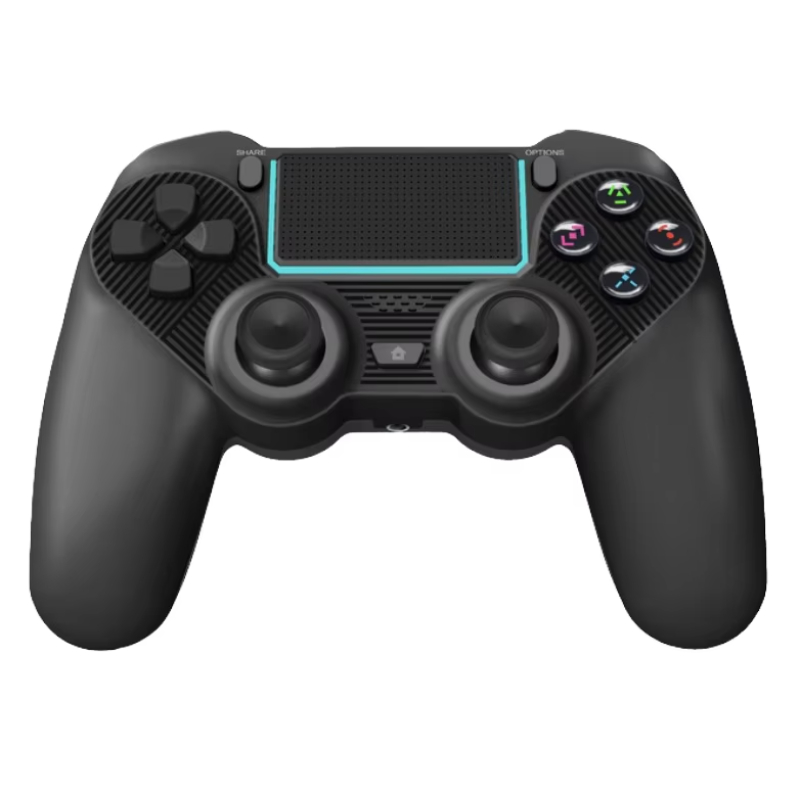 Best Games Controllers Six-axis Gyroscope RGB Lights Ergonomic Design Vibration Motor Black Wireless Controller for PS4