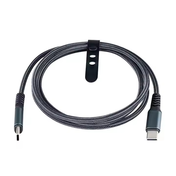 USB Cable Fast Charging 5A 100W Type C To C Data Cable Charger Fishing Net Braided Cable For Samsung Mobile Phone Laptop