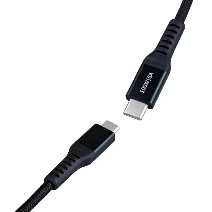 OEM USB Type C Cable 5A 100W Fast Charging For Mobile Phone Laptop Charger Data Cable Quick Charge Type C to Type C USB Cable