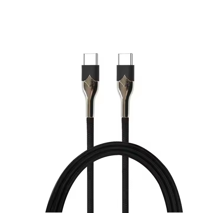 Factory Nylon Braided CC T1 60W Type-C 2.0 TO Type-C Charger Fast Charging Data Cable type c to c cable