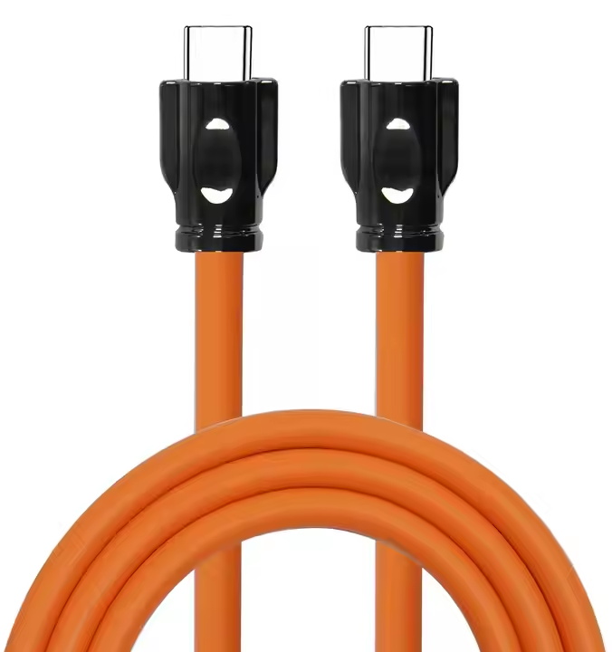 Sigor 5a 100w Zinc alloy liquid silicone pd type c to type c cable for Type C Phone Charging Charger
