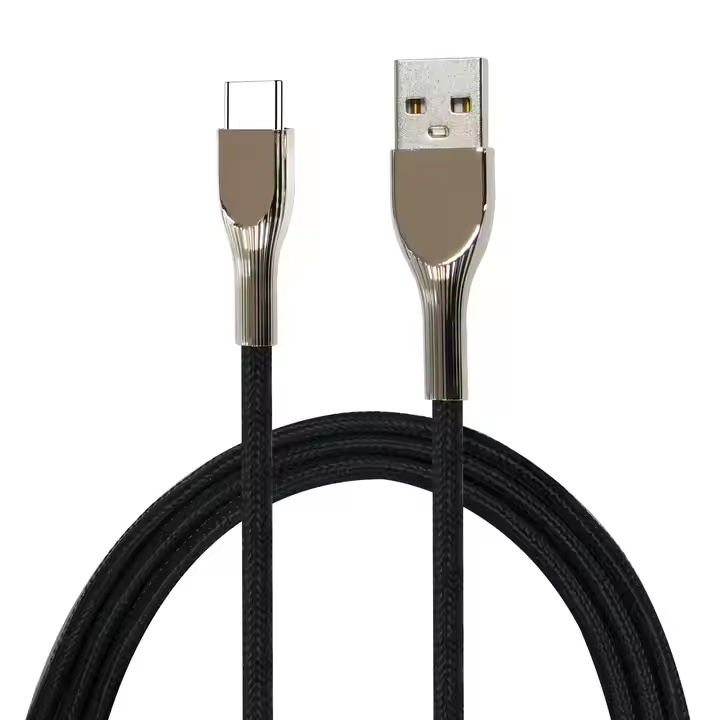 Sigor OEM ODM Quick Charge Cable USB A/M2.0 to Type-C Metal Case Nylon Braided Fast Charging Data Cables USB A to C Cable