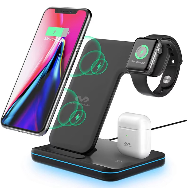 4 in 1 wireless charger phone charger dock station desktop 10W_15W fast wireless charger station