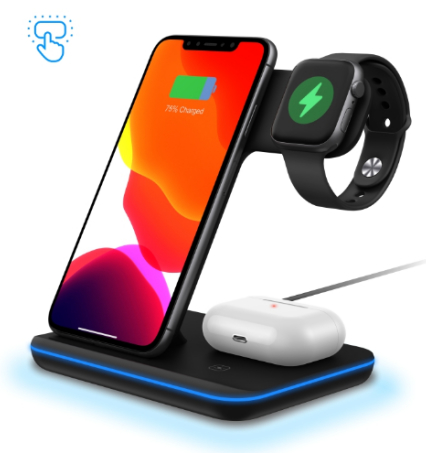 Cargador inalambrico 3 en 1 para celular con soporte carga rapida cargadores de celulares inalambricos universal adaptador