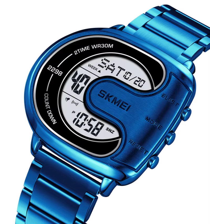 Fashion Men Stainless Steel Strap Waterproof Watch Top Brand Luxury DIgital Watches For Men Outdoor Hand Watch Reloj De Hombre