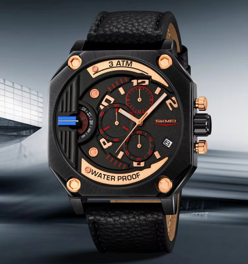 SKMEI 9343 Luxury Business Men Watch Casual Wristwatch Quartz Design Auto Date