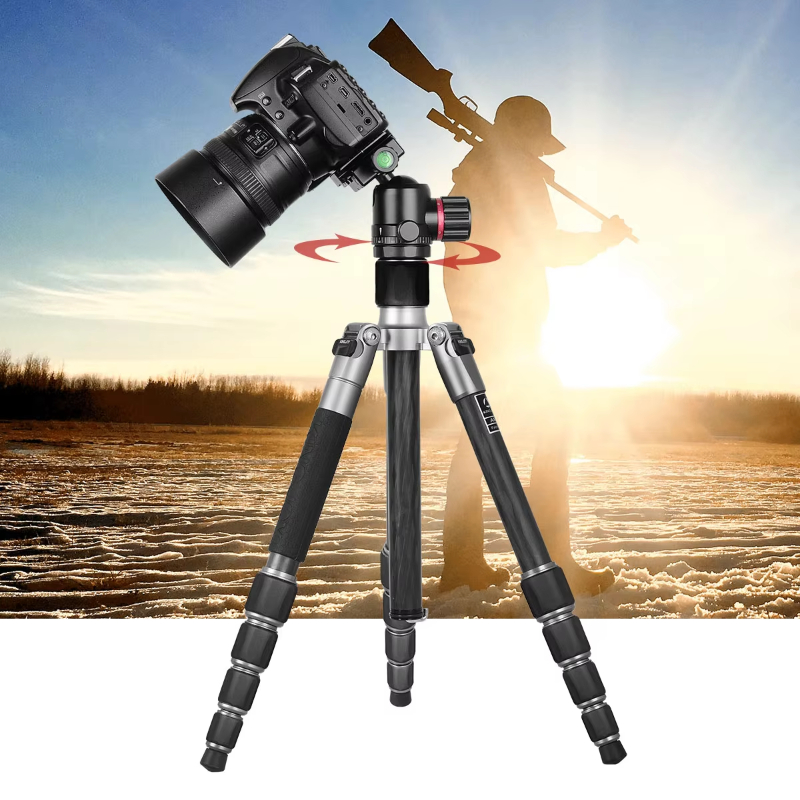 KINGJOY A65 1.5M aluminum tripod shooting tripod for hunting mini tripod with ball head for phones and cameras