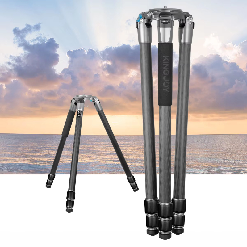 KINGJOY A85 Customizable Aluminum Tripod Carbon Fiber Shooting Stick Camera Tripod Hunting Tripod