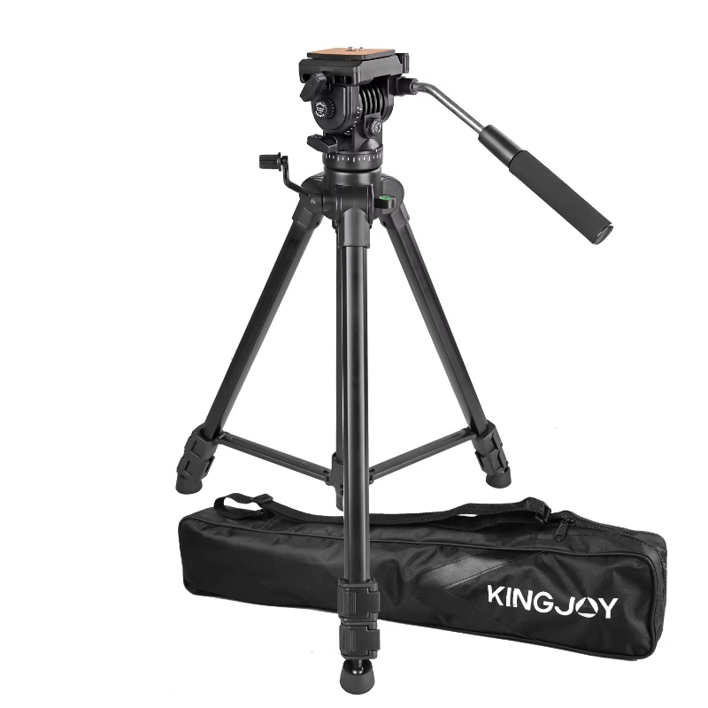 Kingjoy Degree Rotation Universal Aluminum Alloy 3way Head Travel Phone Stand Camera Tripod For Phone With Tripod Standa