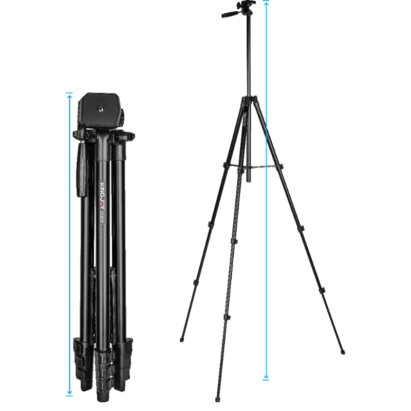 KINGJOY vt-831s Factory Custom 1.4m Portable Dslr Camera Digital Compact Tripod for Mobile Phone Camera Video