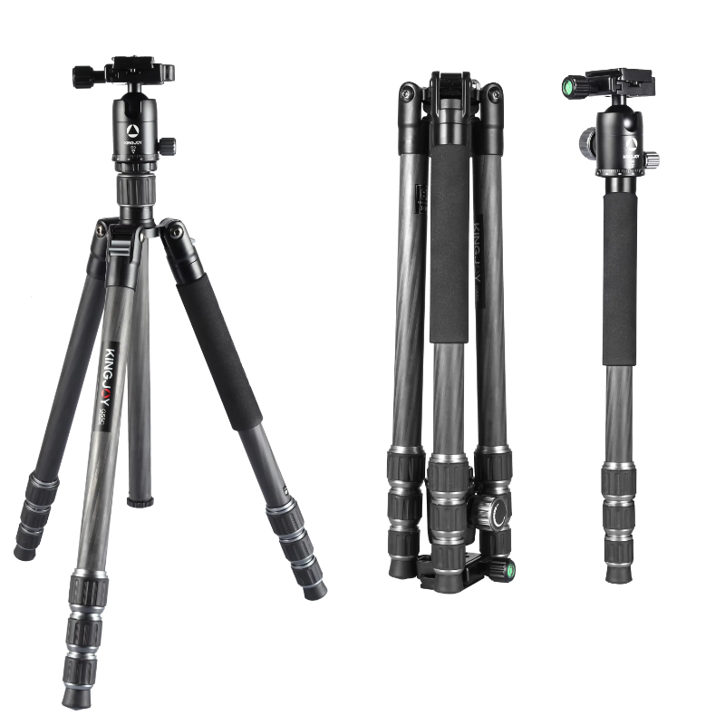 Travel Portable shooting Lightweight Photo Ball Head Photographic Professional Stand Carbon Fiber DSLR Camera Tripod