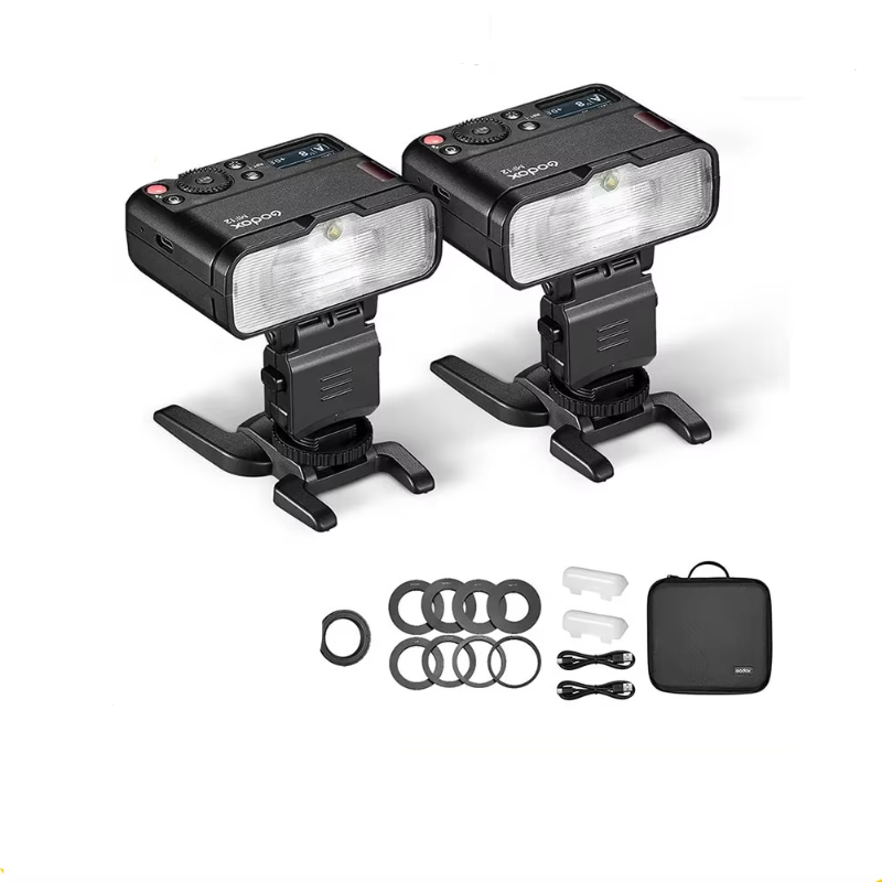 Godox Mf12-k2 Macro Flash 2 Light Kit Mini Speedlite Built-in Go-dox X System Ttl Flash + Color Filter Diffuser For Macro Shots