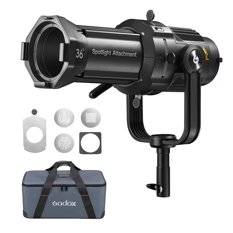 Godox Vsa-36k Spotlight Attachment Conical Snoot Optical Condenser With Bowens Mount For Vl300 Sl150ii Led Light