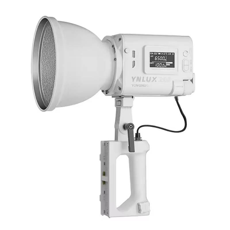 Yongnuo Lux200 Handheld Outdoor Led Light 200w 2700k-6500k Bowens Mount With Handle Power Adapter