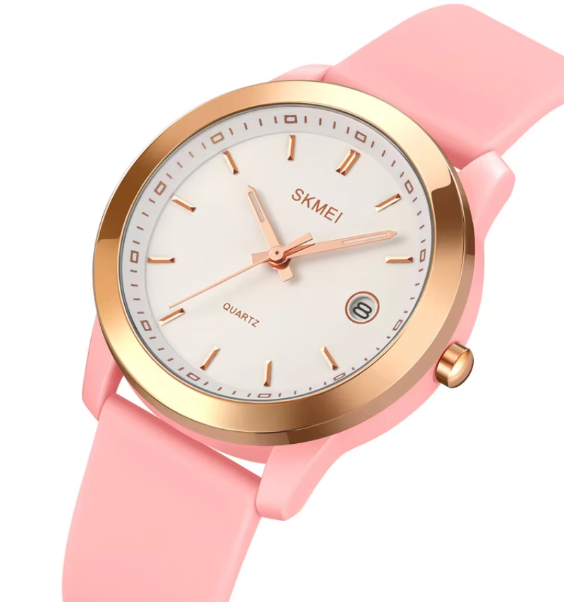 SKMEI 2319 Fashion Japan Movt Quartz Watch Stainless Steel Silica Gel Band for Young People