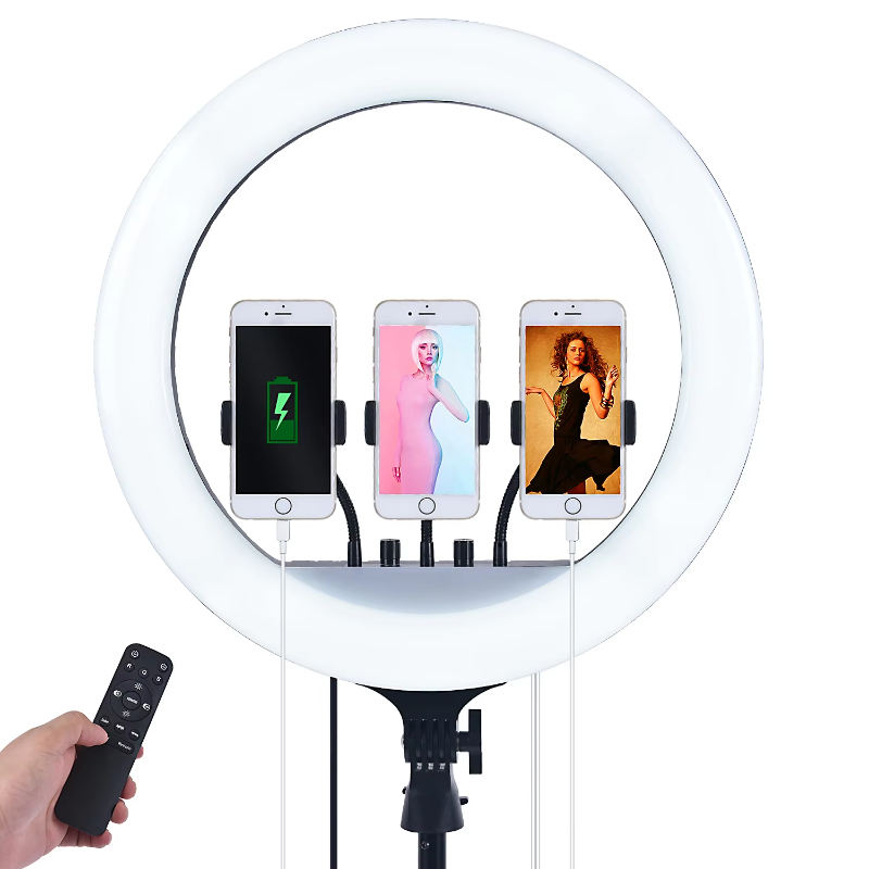 Ringlight With Stand Tripod Stand With Ring Light Selfie Light For Short Video Portable 21 Inch RingLight