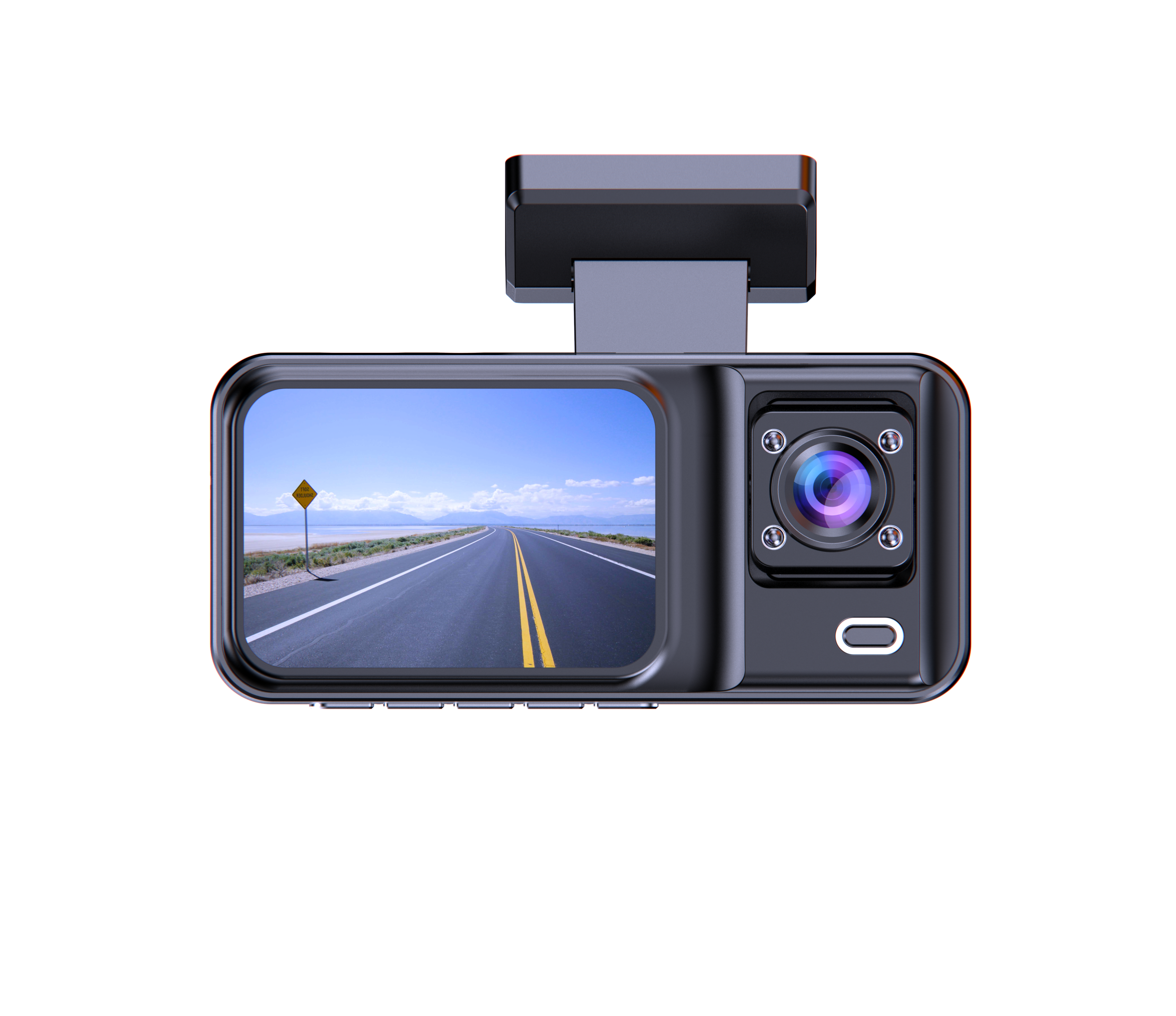 1080P 2 Inch Loop Recording 3 Channels Front Inside and Rear Dash Cam Car Video Recorder Car Dvr