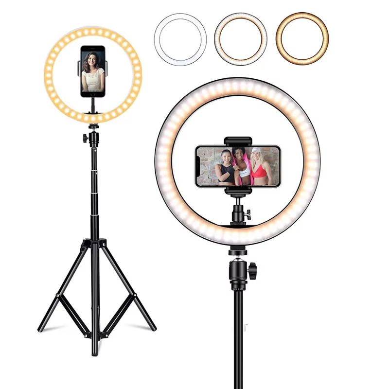 Selfie Ring Light Photography Led Rim Of Lamp With Holder Support Tripod Stand Ringlight For Live Video Streaming ringlight