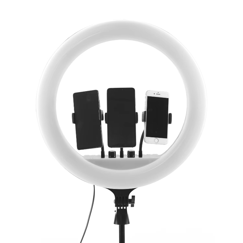 Photographic Lighting 21 Inch Led Circle Selfie Ring Light With Ring Light Tripod Phone Holder For Video Studio