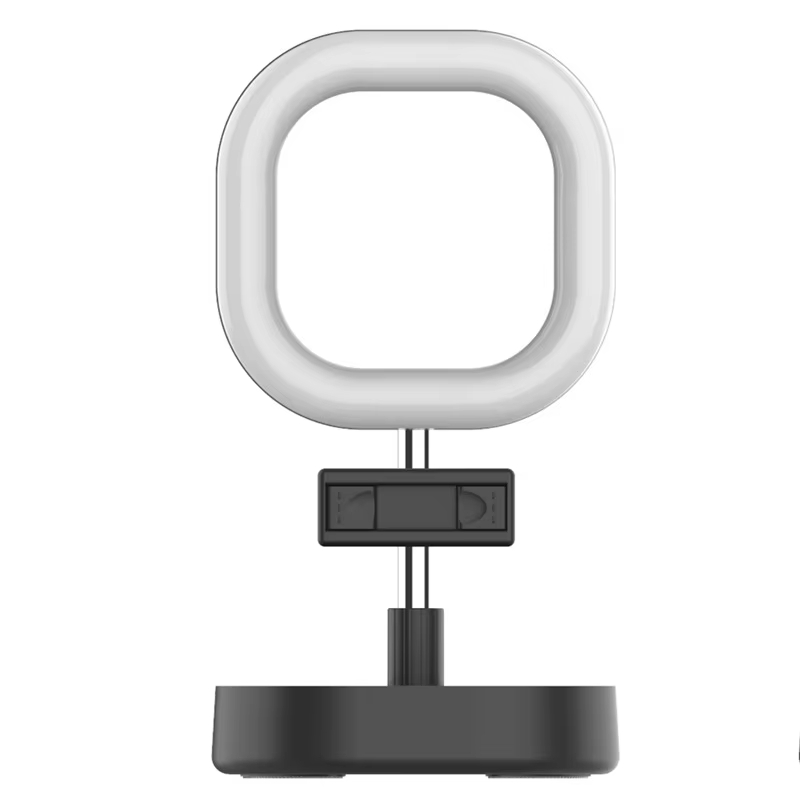 Y3 Retractable 6 inch 16cm Square Ring Light Portable Desk Stand Selfie Makeup Live Stream with Mobile Phone Holder