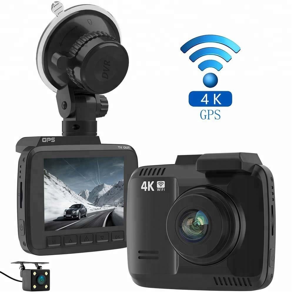 dash cam 4k wifi gps tracker 2.4 inch G-sensor night vision car camera
