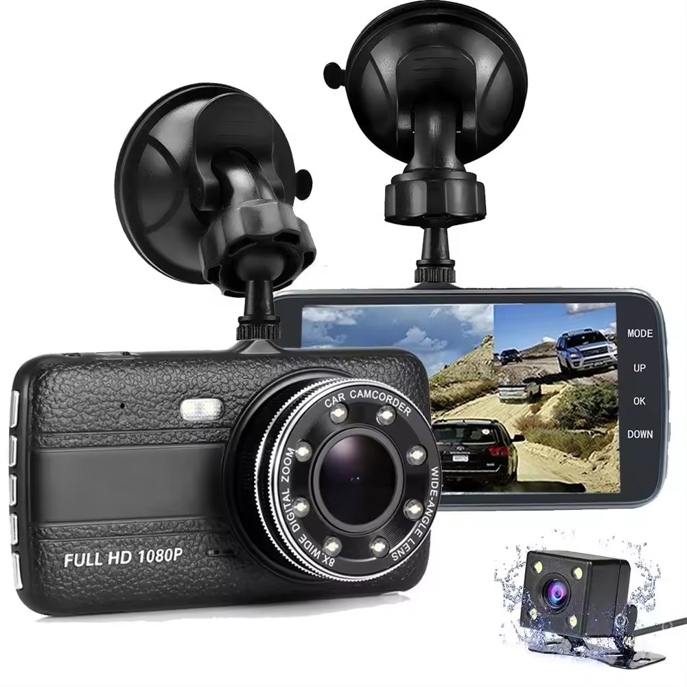 Hot sale dual lens front and rear night vision loop video 32GB Dash Cam Car Black Box Vehicle video recorder