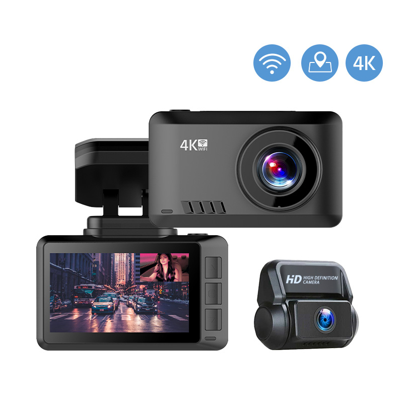 Manufacturer 4K Novatek 96670  CAR DVR Full 1080P HD 2.45inch screen dual lens WIFI GPS  dashcam