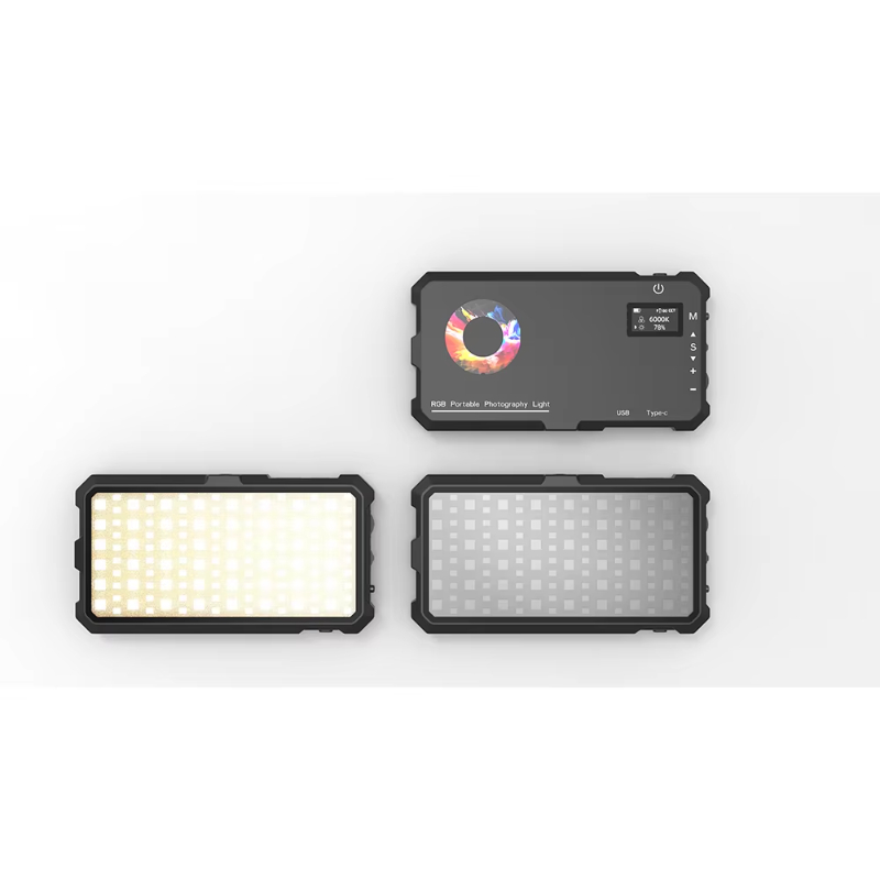 LED Photography Studio Film RGB Video Pocket Light Aluminum 2700-6500K RGB Photography Light for Video Shooting